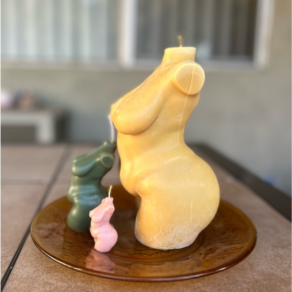 Extra large plus-size goddess candle SET (one massive one medium) - Picture 13 of 14